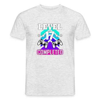 17 Anniversaire - T-shirt homme - gris chiné - Devant - AI Model Male 178 dark (178cm)
