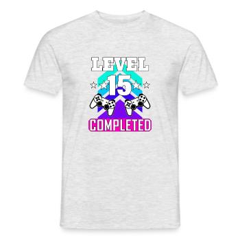15 Anniversaire - T-shirt homme - gris chiné - Devant - AI Model Male 178 dark (178cm)