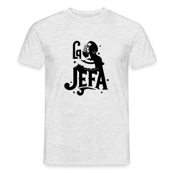 La Jefa Citation espagnole drôle pour une femme mexicaine forte - T-shirt homme - gris chiné - Devant - AI Model Male 178 dark (178cm)