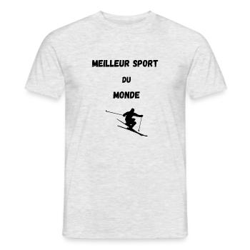 Best sport - T-shirt homme - gris chiné - Devant - AI Model Male 178 dark (178cm)