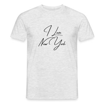 I Love New York - Männer T-Shirt - Grau meliert - Vorne - AI Model Male 178 dark (178cm)