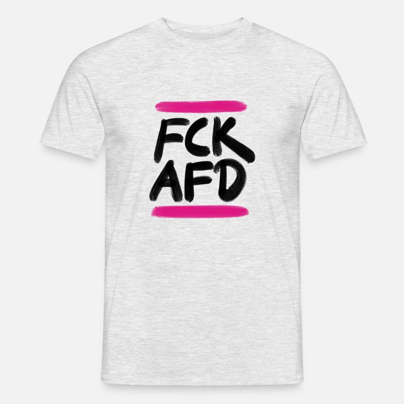 FCK AFD - Männer T-Shirt - Grau meliert
