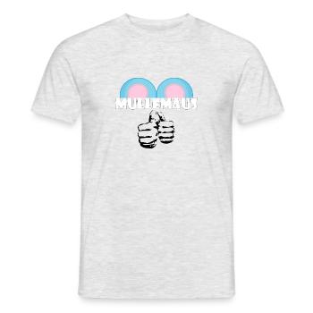 Kosename Mullemaus Geschenkidee - Männer T-Shirt - Grau meliert - Vorne - AI Model Male 178 dark (178cm)