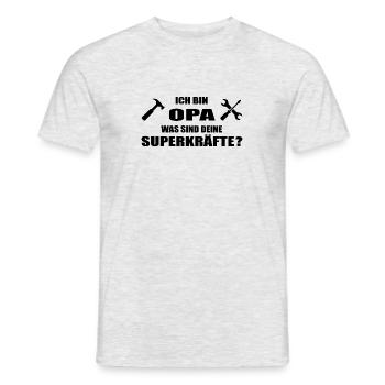 Opa - Männer T-Shirt - Grau meliert - Vorne - AI Model Male 178 dark (178cm)