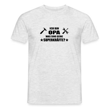 Opa - Männer T-Shirt - Grau meliert - Vorne - AI Model Male 178 dark (178cm)