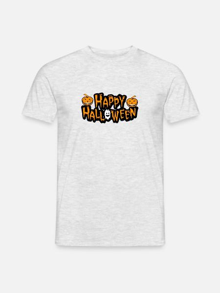 Halloween - Männer T-Shirt - Grau meliert
