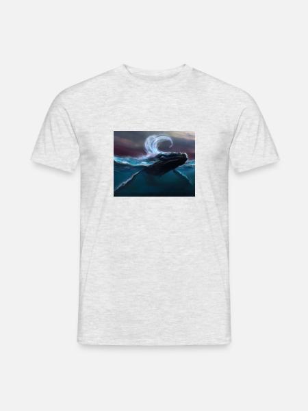 Buckelwal - Männer T-Shirt - Grau meliert