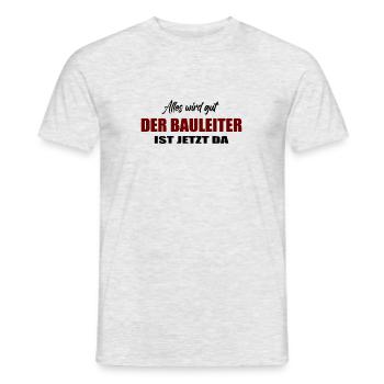 Bauleiter - Männer T-Shirt - Grau meliert - Vorne - AI Model Male 178 dark (178cm)