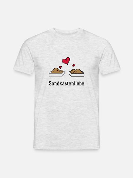 Sandkastenliebe – die Geschenkidee! - Männer T-Shirt - Grau meliert