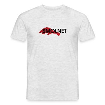 Smolnets-Logo, dunkel auf hellem Hintergrund - Männer T-Shirt - Grau meliert - Vorne - AI Model Male 178 dark (178cm)