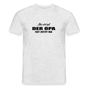 Opa - Männer T-Shirt - Grau meliert - Vorne - AI Model Male 178 dark (178cm)