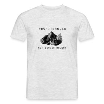 Profiteroles not gender roles! - Men's T-Shirt - heather grey - Front - AI Model Male 178 dark (178cm)