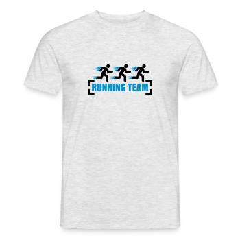 Running Team - Men's T-Shirt - heather grey - Front - AI Model Male 178 dark (178cm)