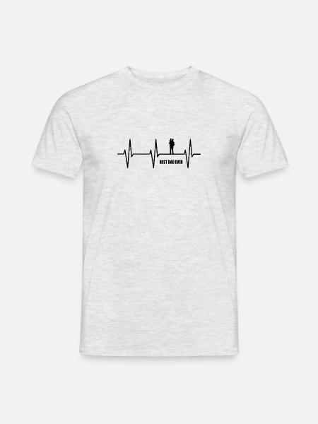 Papa - Männer T-Shirt - Grau meliert