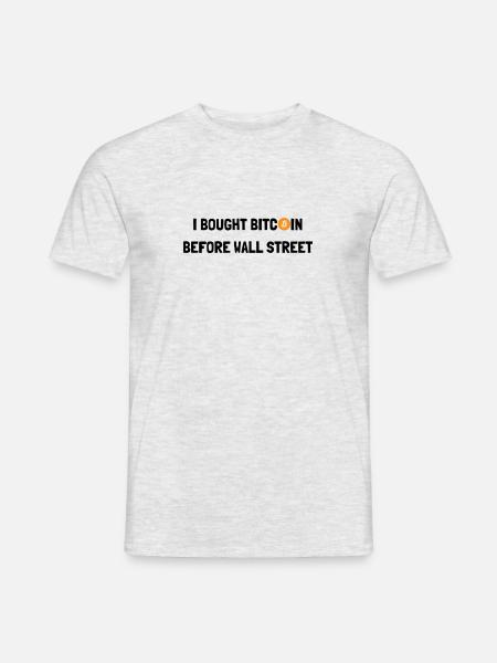 J’AI ACHETÉ DES BITCOINS AVANT WALL STREET - T-shirt homme - gris chiné