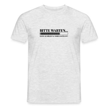 Bitte warten Datei Ausbildung wird gelöscht - Männer T-Shirt - Grau meliert - Vorne - AI Model Male 178 dark (178cm)