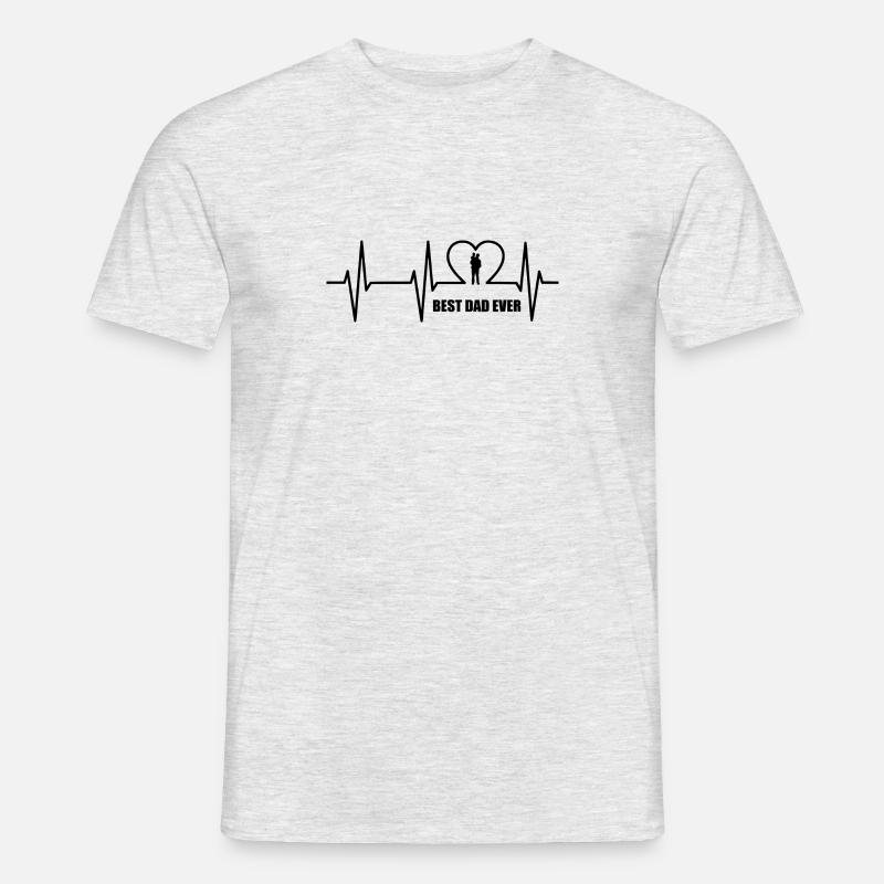 Papa - Männer T-Shirt - Grau meliert