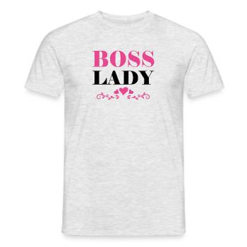 Boss Queen Gift Women Girls Lady - Men's T-Shirt - heather grey - Front - AI Model Male 178 dark (178cm)
