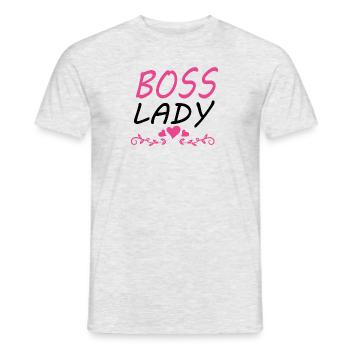 Boss Queen Gift Women Girls Lady - Men's T-Shirt - heather grey - Front - AI Model Male 178 dark (178cm)