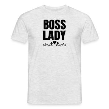 Boss Queen Gift Women Girls Lady - Men's T-Shirt - heather grey - Front - AI Model Male 178 dark (178cm)