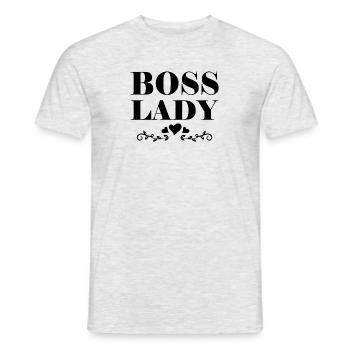 Boss Queen Gift Women Girls Lady - Men's T-Shirt - heather grey - Front - AI Model Male 178 dark (178cm)