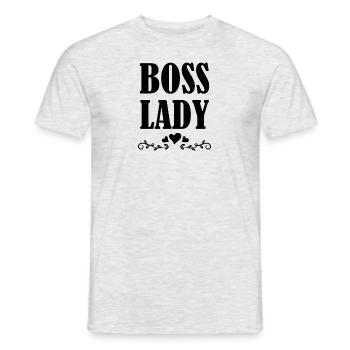 Boss Queen Gift Women Girls Lady - Men's T-Shirt - heather grey - Front - AI Model Male 178 dark (178cm)