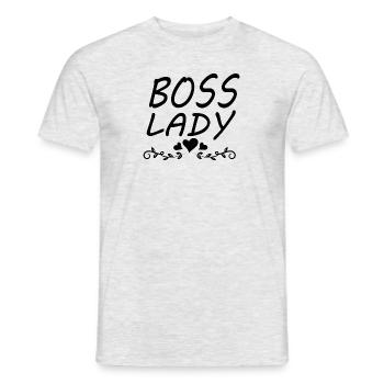 Boss Queen Gift Women Girls Lady - Men's T-Shirt - heather grey - Front - AI Model Male 178 dark (178cm)