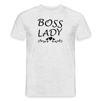 Boss Queen Gift Women Girls Lady - Men's T-Shirt - heather grey - Front - AI Model Male 178 dark (178cm)
