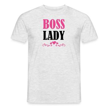 Boss Queen Gift Women Girls Lady - Men's T-Shirt - heather grey - Front - AI Model Male 178 dark (178cm)