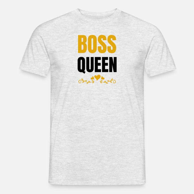 Boss Queen Lady Damen Geschenk - Männer T-Shirt - Grau meliert