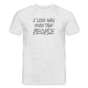 J’aime les voitures plus que People Tuning JDM - T-shirt homme - gris chiné - Devant - AI Model Male 178 dark (178cm)