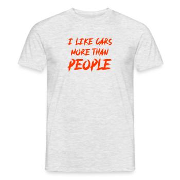 J’aime les voitures plus que People Tuning JDM - T-shirt homme - gris chiné - Devant - AI Model Male 178 dark (178cm)