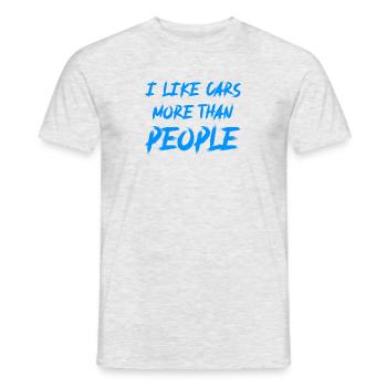 J’aime les voitures plus que People Tuning JDM - T-shirt homme - gris chiné - Devant - AI Model Male 178 dark (178cm)