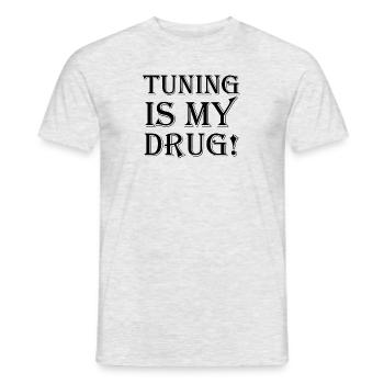 Le tuning est mon cadeau Drug Auto Turbo Passion - T-shirt homme - gris chiné - Devant - AI Model Male 178 dark (178cm)