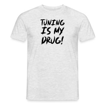 Le tuning est mon cadeau Drug Auto Turbo Passion - T-shirt homme - gris chiné - Devant - AI Model Male 178 dark (178cm)