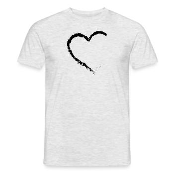 Coeur Cœurs Bonheur Amitié Cadeau familial - T-shirt homme - gris chiné - Devant - AI Model Male 178 dark (178cm)