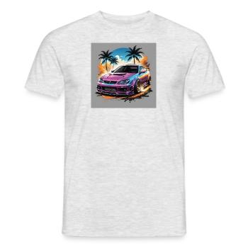 JDM Sportcar tuning Driftcar Voiture Cadeau PS - T-shirt homme - gris chiné - Devant - AI Model Male 178 dark (178cm)