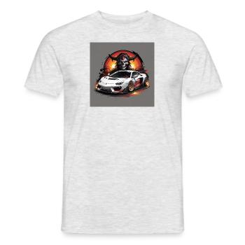JDM Sportcar tuning Driftcar Voiture Cadeau PS - T-shirt homme - gris chiné - Devant - AI Model Male 178 dark (178cm)