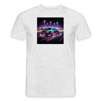 JDM Sportcar tuning Driftcar Voiture Cadeau PS - T-shirt homme - gris chiné - Devant - AI Model Male 178 dark (178cm)