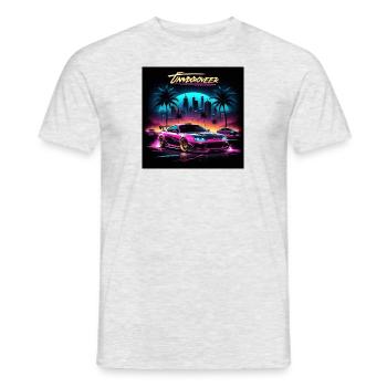 JDM Sportcar tuning Driftcar Voiture Cadeau PS - T-shirt homme - gris chiné - Devant - AI Model Male 178 dark (178cm)