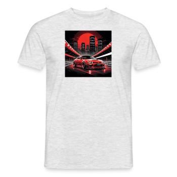 JDM Sportcar Tuning City Drift Highway Cadeau - T-shirt homme - gris chiné - Devant - AI Model Male 178 dark (178cm)