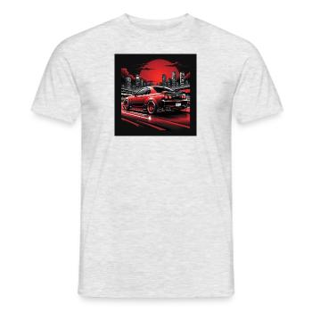 JDM Sportcar Tuning Voiture de ville Cadeau Autoroute - T-shirt homme - gris chiné - Devant - AI Model Male 178 dark (178cm)