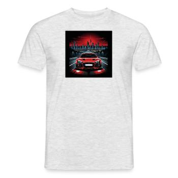 JDM Sportcar Tuning City Drift Cadeau Voiture - T-shirt homme - gris chiné - Devant - AI Model Male 178 dark (178cm)