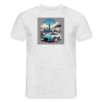 JDM Sportcar tuning Ville Highway Drift Cadeau - T-shirt homme - gris chiné - Devant - AI Model Male 178 dark (178cm)
