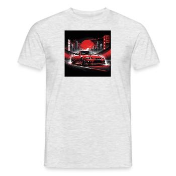 JDM Sportcar Tuning City Drift Night Gift - T-shirt homme - gris chiné - Devant - AI Model Male 178 dark (178cm)