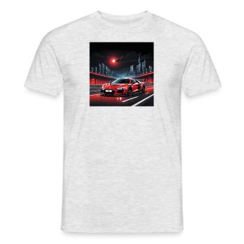 JDM Sportcar tuning City Drift Voiture Cadeau - T-shirt homme - gris chiné - Devant - AI Model Male 178 dark (178cm)
