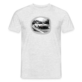 JDM Sportcar tuning Driftcar Voiture Cadeau PS - T-shirt homme - gris chiné - Devant - AI Model Male 178 dark (178cm)