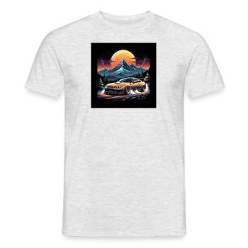 JDM Sportcar tuning Driftcar Voiture Cadeau PS - T-shirt homme - gris chiné - Devant - AI Model Male 178 dark (178cm)
