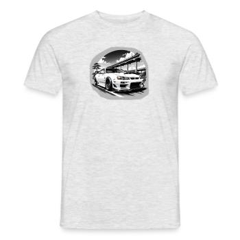JDM Sportcar Tuning Driftcar Car Gift PS - Men's T-Shirt - heather grey - Front - AI Model Male 178 dark (178cm)
