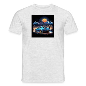 JDM Sportcar tuning Driftcar Voiture Cadeau PS - T-shirt homme - gris chiné - Devant - AI Model Male 178 dark (178cm)